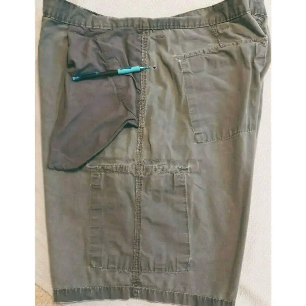 🪵🛠️Wrangler Camo Cargo Shorts 42 😎🟫🟩6‑Pocket Green Brown Outdoor Work